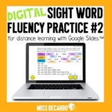 DIGITAL Sight Word Fluency Practice Pack #2 for Distance Learning