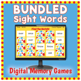 DIGITAL Sight Word Memory Matching Game - BUNDLED