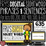 DIGITAL Sight Word Phrases and Short Sentences for Fry Sig