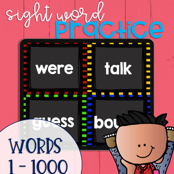 Preview of DIGITAL Sight Word Practice Bundle for Fry's Words 1-1000