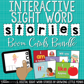 Preview of DIGITAL Sight Word Stories: Interactive Books Growing Bundle for Boom Cards