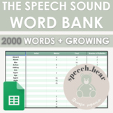 DIGITAL Speech Sound Word Bank | 2000+ WORDS 