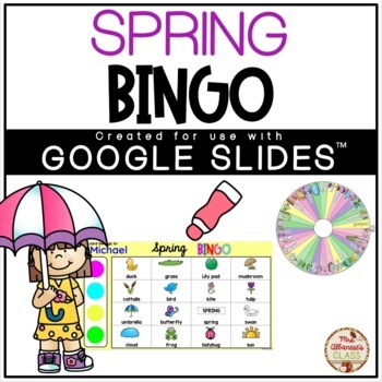 Preview of DIGITAL Spring Bingo - Personalized! {Google Slides™/Classroom™}