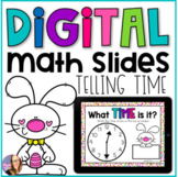 DIGITAL Spring Math Slides - Telling Time