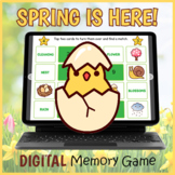 DIGITAL Spring Vocabulary Memory Matching Card Game