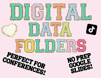 Preview of DIGITAL Student Data Folders! Perfect for Student Led Conferences EDITABLE