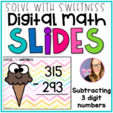 DIGITAL Subtracting Three Digit Numbers - Google Slides