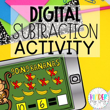 Preview of DIGITAL Subtraction Practice | Basic Subtraction Concepts | Distance Learning