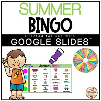 Preview of DIGITAL Summer Bingo - Personalized! {Google Slides™/Classroom™}