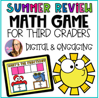 Preview of DIGITAL Summer Math Review Game - Third Grade - Distance Learning
