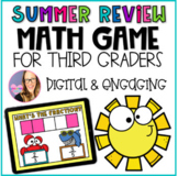 DIGITAL Summer Math Review Game - Third Grade - Distance Learning