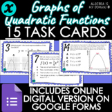 DIGITAL TASK CARDS - Graphs of Quadratic Functions - DISTA