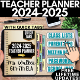 DIGITAL EDITABLE TEACHER Planner 2024-2025 Calendar Daily 