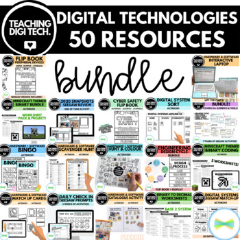 Preview of DIGITAL TECHNOLOGIES TEACHING RESOURCES  BUNDLE - TOP 50 RESOURCES