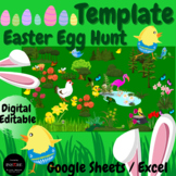 DIGITAL TEMPLATE Easter Egg Hunt | Scavenger Hunt Pixel Ar