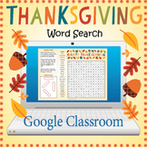 DIGITAL THANKSGIVING Word Search Puzzle Worksheet Activity