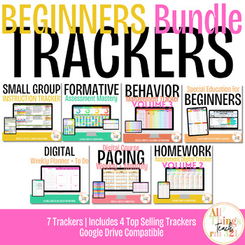 Preview of Digital Trackers for BEGINNERS Bundle - 7 Digital Trackers Bundle!