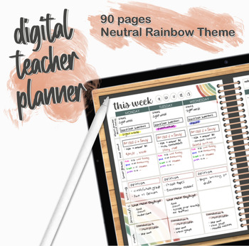 Preview of DIGITAL Teacher Planner | GoodNotes, etc. | UNDATED