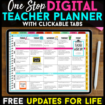 Preview of DIGITAL One Stop Teacher Planner - Google Drive - GoodNotes - 2024-2025