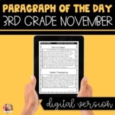 DIGITAL Text Evidence Passages for 3rd Grade November | Di