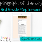 DIGITAL Text Evidence Passages for 3rd Grade September