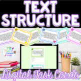 DIGITAL Text Structure Task Cards Google Form | Informatio