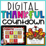 DIGITAL Thankful Countdown for Thanksgiving