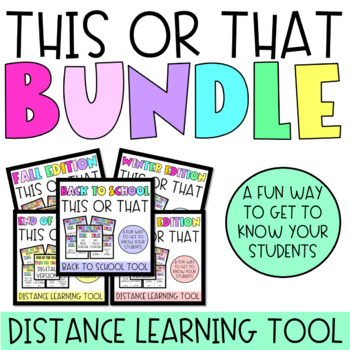 Preview of DIGITAL This or That BUNDLE | Distance Learning