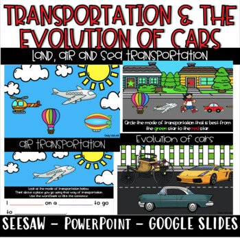 Preview of DIGITAL Transportation & Evolution of Cars: Seesaw - Google Slides