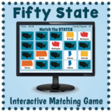 DIGITAL US Geography Fifty State Memory Matching Card Game