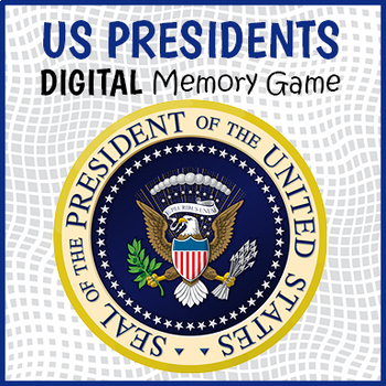 Preview of DIGITAL US Presidents Day Memory Matching Card Game