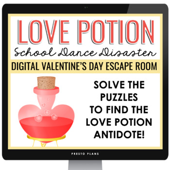 Preview of Valentine's Day Escape Room Activity - Team Builder Breakout Game - Digital