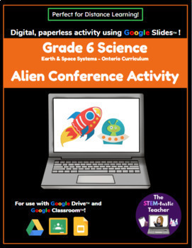 Preview of DIGITAL VERSION for DISTANCE LEARNING - Grade 6 Space Project - Alien Conference