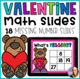 DIGITAL Valentine Math Slides - Missing Number - Distance 