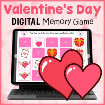 Preview of DIGITAL Valentine's Day Memory Matching Card Game