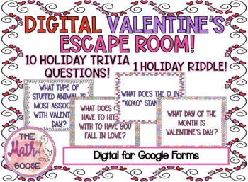 Digital Valentine S Escape Room Holiday Party Trivia Break Out For Google Forms