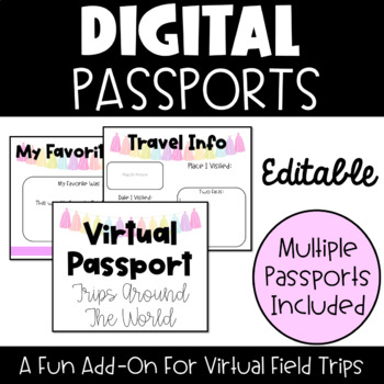 Preview of DIGITAL Virtual Passport | DISTANCE LEARNING | GOOGLE
