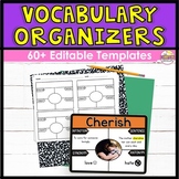 Vocabulary Graphic Organizer Templates - Digital & Editabl