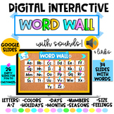 DIGITAL WORD WALL WITH SOUNDS/AUDIO! INTERACTIVE SLIDES WI