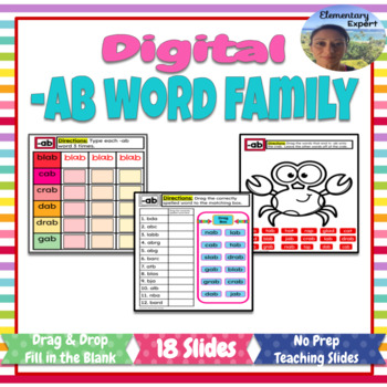 Preview of GOOGLE SLIDES: -Ab Word Digital Distance Learning