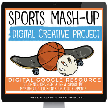 Preview of Back to School Team Building Writing Activity Sports Mash-Up Digital Assignment