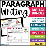 DIGITAL Weekly Paragraph Writing Prompts or Paragraph of t