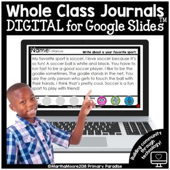 Preview of DIGITAL Whole Class Journal for Google Slides