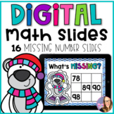 DIGITAL Winter Math Slides - Missing Number - Distance Learning