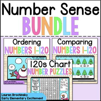 Preview of Number Sense to 120 Winter BUNDLE; Digital Resource