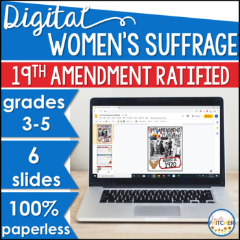 Preview of DIGITAL Women's Suffrage | 19th Amendment Ratified | Distance Learning