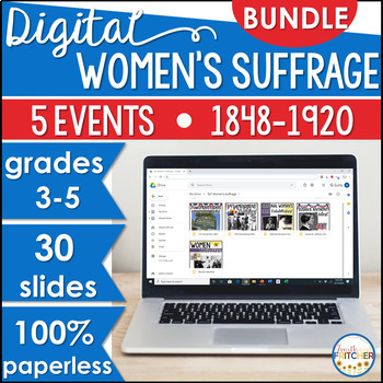 Preview of DIGITAL Women's Suffrage BUNDLE | Distance Learning