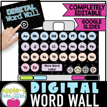 Preview of DIGITAL Word Wall - Muted tones - Dictionary - Alphabet |  Google Slides