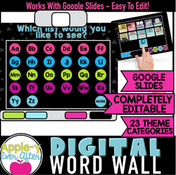 Preview of DIGITAL Word Wall & Theme Words| Dictionary | Google Slides