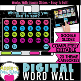 DIGITAL Word Wall & Theme Words| Dictionary | Google Slides